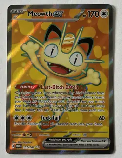 Pokemon Perfect Order MEOWTH EX 107/088 Ultra Rare Full Art - Image 1