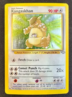 Kangaskhan 5/64 1999 Jungle Set Pokemon Card TCG WOTC Vintage Holo Rare - Lp/Mp - Image 1