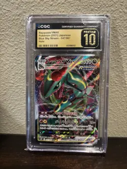 Pokemon CGC 10 PRISTINE Rayquaza VMAX RRR 2021 047/067 S7R Japanese a - Image 1