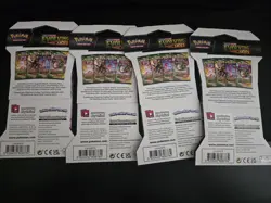 Pokemon Evolving Skies New Sealed Sleeved Blister Booster x4 Packs Full Art Set - Image 2