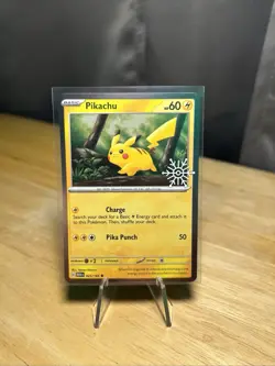 Pikachu 025/165 Pokemon Holiday Calendar 2025 Festive Stamp Snowflake - Image 1