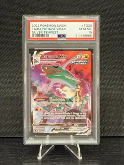 2022 Pokemon Rayquaza VMAX Silver Tempest #TG20 Trainer Gallery PSA 10 English - Image 3