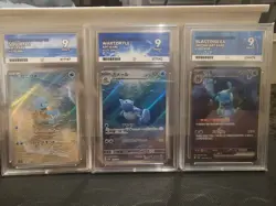 Pokemon squirtle wartortle blastoise 151 ace 9s - Image 1