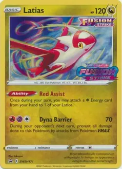 LP Pokemon Latias - SWSH171 - Prerelease Promo - SWSH Black Star Promo Lightly P - Image 1
