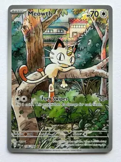2025 Pokemon TCG Phantasmal Flames Meowth Illustration Rare #106 - Image 1