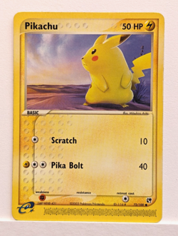 Pikachu 72/100 EX Sandstorm (E-Series) Regular Vintage 2003 Pokemon - NM/LP - Image 1