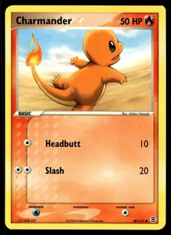 Charmander - 058/112 #58/112 FireRed & LeafGreen Pokemon Near Mint or Better - Image 1