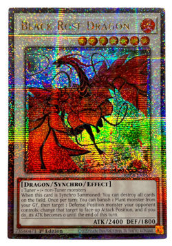 YuGiOh! Black Rose Dragon (Alternate Art) (QCR) RA04-EN057 1st Edition NM - Image 1