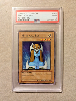 2002 Yu-Gi-Oh! Mystical Elf SDY 001 Common 1st Edition PSA 9 MINT - Image 1