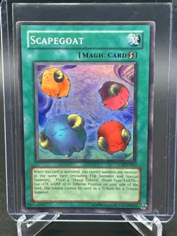 Yugioh TCG Scapegoat SDJ-041 Super Rare Vintage Holo HP/DMG - Image 1