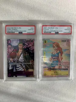 PSA 10 One Piece Set 2 SEQUENTIAL Japanese Zoro-Juurou O-Nami Promo 2nd Anniv. - Image 1