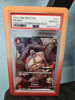 PSA 10 Franky (CS 2023 Celebration Pack) OP01-021 One Piece Championship Promo - Image 1