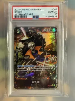 One Piece Brook Alternate Art EB01-046 PSA 10 - Image 1