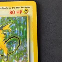 great condition base set 14/102 raichu pokemon card vintage - Image 4