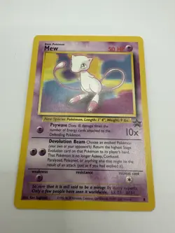 Mew Pokemon # 8 Black Star Promo Card 2000 WOTC - Image 1