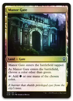 Manor Gate #356 (Foil) (NM) Baldur's Gate CLB Magic MTG - Image 1