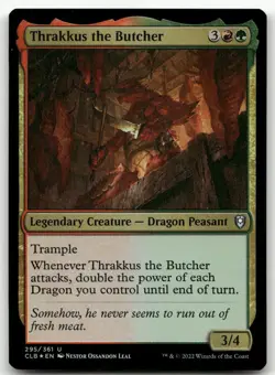 Thrakkus the Butcher #295 (Foil) (NM) Baldur's Gate CLB Magic MTG - Image 1