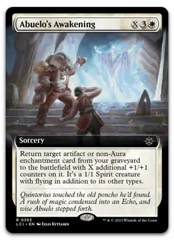 Abuelo's Awakening (Extended Art) #353 (NM) Lost Caverns of Ixalan LCI Magic MTG - Image 1