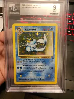 Pokemon PSA Vaporeon 12/64 Jungle Holo MINT Unlimited BGS 9 Clean! - Image 1