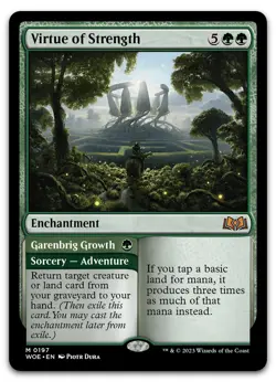 Virtue of Strength #197 (NM) Wilds of Eldraine WOE Magic MTG - Image 1
