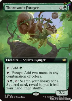 EN - Foil - Thornvault Forager (Extended Art) - 364 - BLB - NM - Image 1
