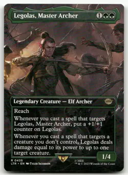 Legolas, Master Archer (Borderless) #435 (NM) Lord of the Rings LTR Magic MTG - Image 1