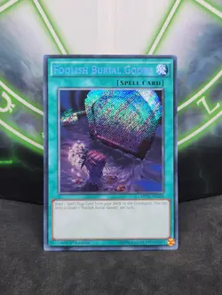 Yugioh Foolish Burial Goods MP17-EN218 Secret Rare 1st Edition NM - Image 1