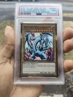 Yugioh PSA 9 MINT Blue-Eyes White Dragon MGED-EN001 1st Maximum Gold: El Dorado - Image 2