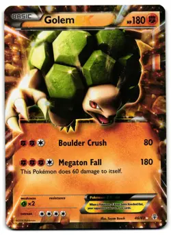 Golem EX 46/83 - Generations Rare EX Pokemon TCG Holo - MP Card - Image 1