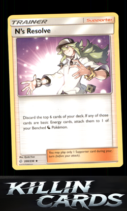 N's Resolve 200/236 Pokemon Uncommon SM - Cosmic Eclipse Card NM - Image 1