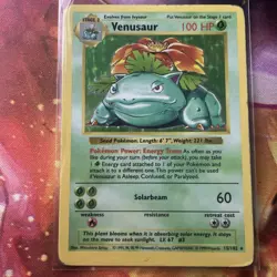 Venusaur Holo 15/102 Base Set Pokemon Card HP - Image 1