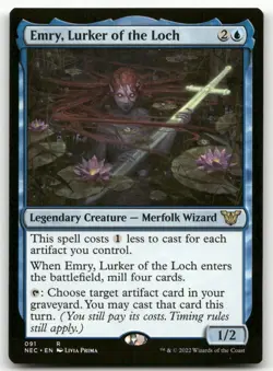 Emry, Lurker of the Loch #91 (NM) Kamigawa Neon Dynasty NEC Magic MTG - Image 1