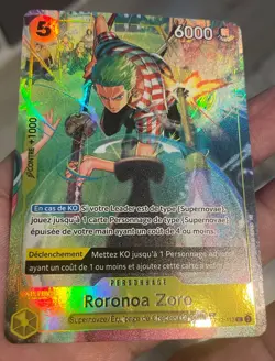 Roronoa Zoro OP12-113 TR Treasure Rare FR Exclusive OP14 The Azure Sea's Seven - Image 1