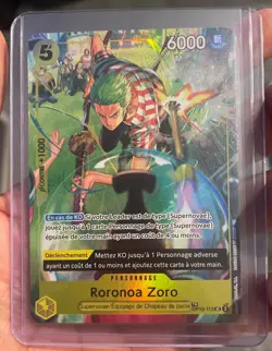 Roronoa Zoro OP12-113 TR Treasure Rare FR Exclusive OP14 The Azure Sea's Seven - Image 2