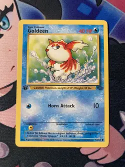 Pokemon TCG Goldeen Jungle 53/64 Regular 1st Edition Common LP - Image 1