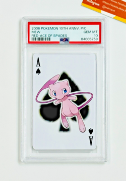 Pokemon PSA 10 Mew Red Ace Of Spades 10Th Anniversary Poker 2006 Japanese - Image 1