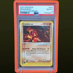 2003 POKEMON BLACK STAR PROMO #002 GROUDON EX PSA 8 - Image 1