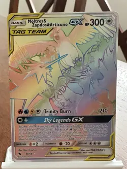 Pokemon Moltres & Zapdos & Articuno GX TAG TEAM Secret Rare Holo 69/68 300 HP #1 - Image 3