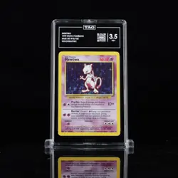 MEWTWO 1999 WOTC POKEMON #10/102 BASE SET HOLO TAG 3.5 - Image 1