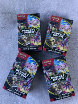 x4 Pokemon Mega Evolution Perfect Order Booster Bundle Box Lot of - Image 4