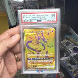 PSA 9 2019 Pokemon Japanese MEWTWO & MEW GX FA Tag Team GX All Stars #222 - Image 4