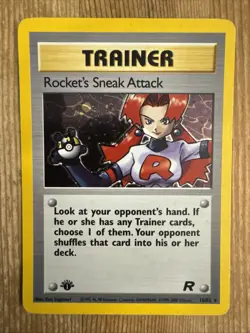 Pokemon 1st Edition Rocket's Sneak Attack Holo 16/82 Team Rocket DMG - Image 1