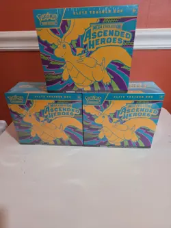 3x POKEMON TCG ASCENDED HEROES ELITE TRAINER BOX ETB FACTORY SEALED IN HAND NEW - Image 1