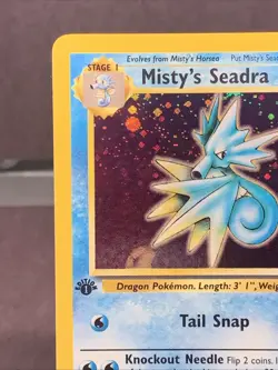 Pokemon TCG 1st Edition Misty's Seadra Holo Rare 9/132 Gym Heroes VTG WOTC NM/M - Image 2