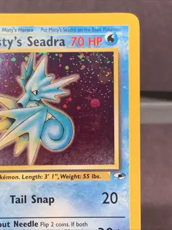Pokemon TCG 1st Edition Misty's Seadra Holo Rare 9/132 Gym Heroes VTG WOTC NM/M - Image 3