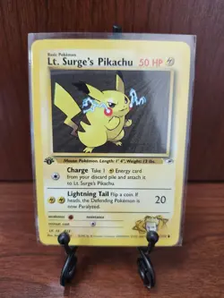 Pokemon 1st Edition Lt. Surge’s Pikachu 81/132 - Gym Heroes - NM Near Mint Vtg - Image 5
