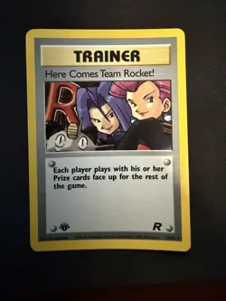 1999 Pokemon Team Rocket Here Comes Team Rocket Trainer - Image 1