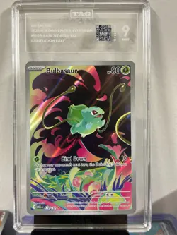 Pokemon TCG BULBASAUR 133/132 Mega Evolution Graded MINT Tag 9 Illustration Rare - Image 2