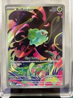Pokemon TCG BULBASAUR 133/132 Mega Evolution Graded MINT Tag 9 Illustration Rare - Image 3