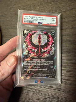 PSA 9 Galarian Moltres V Alternate Full Art 177/198 Pokemon Card Chilling Reign - Image 2
